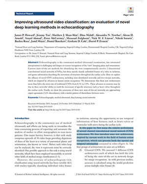 Artificial intelligence in echocardiography: detection, functional evaluation, and disease diagnosis