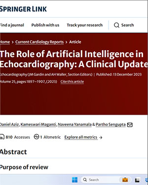 The Role of Artificial Intelligence in Echocardiography: A Clinical Update